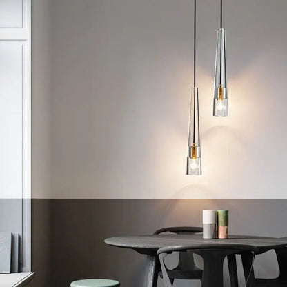 Modern geometric gold & silver crystal led pendant lights dining room