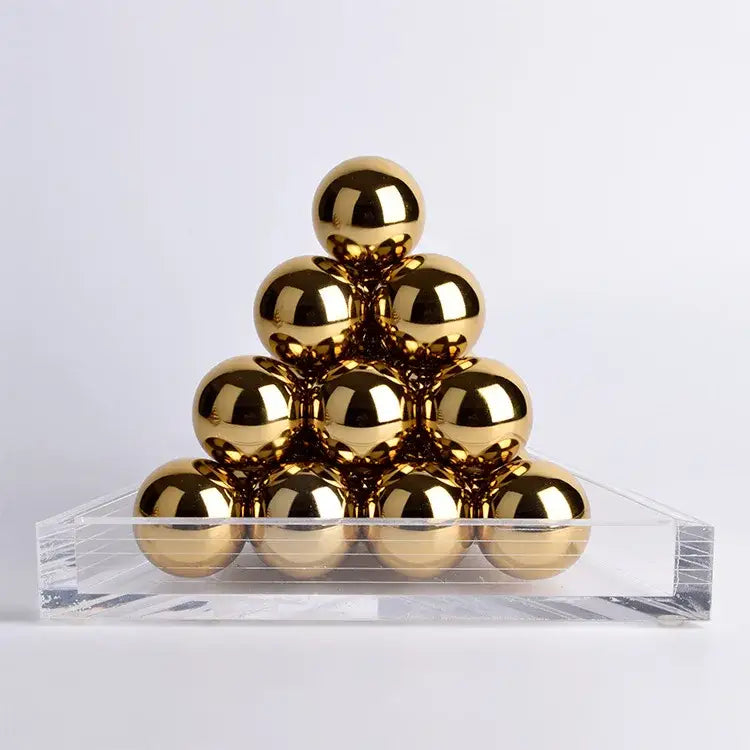 Modern geometric gold tower set living room acrylic trays