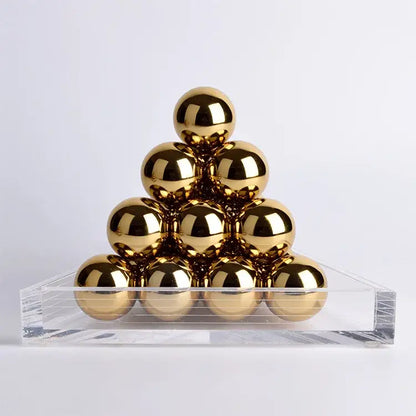 Modern geometric gold tower set living room acrylic trays