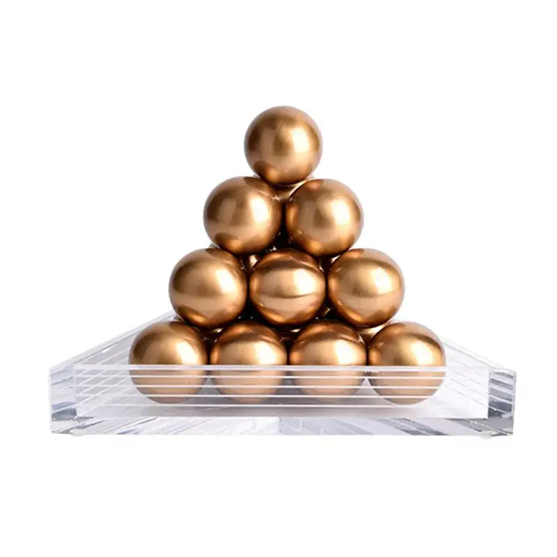 Modern geometric gold tower set living room acrylic trays