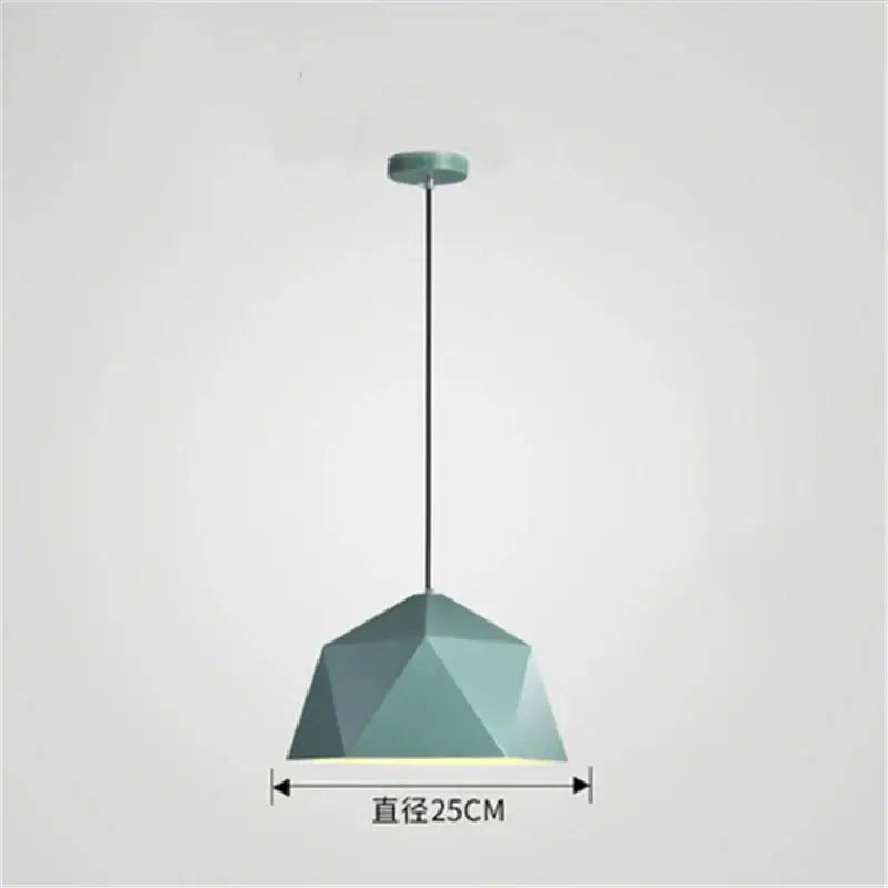 Modern geometric iron diamond pendant lights for living room