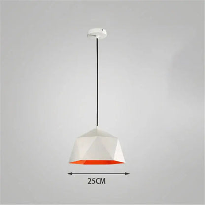Modern geometric iron diamond pendant lights for living room