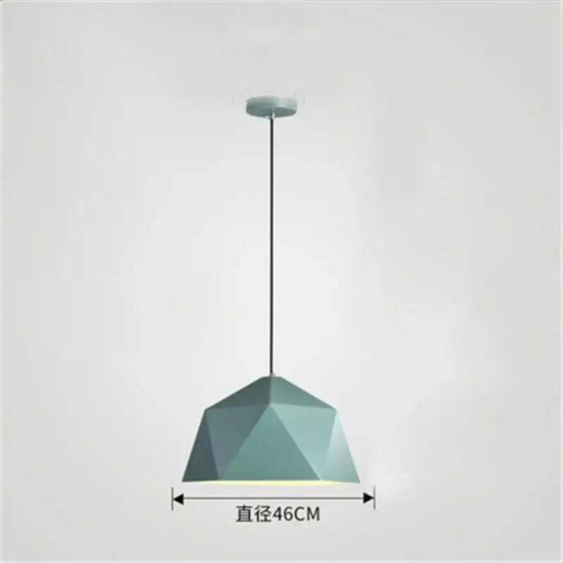 Modern geometric iron diamond pendant lights for living room