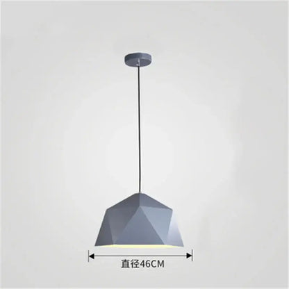 Modern geometric iron diamond pendant lights for living room
