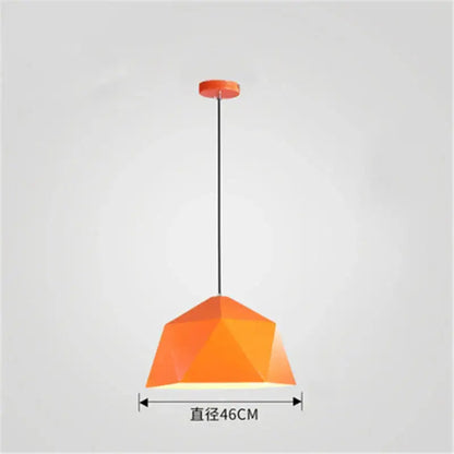 Modern geometric iron diamond pendant lights for living room
