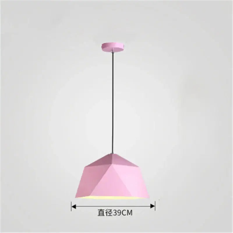 Modern geometric iron diamond pendant lights for living room