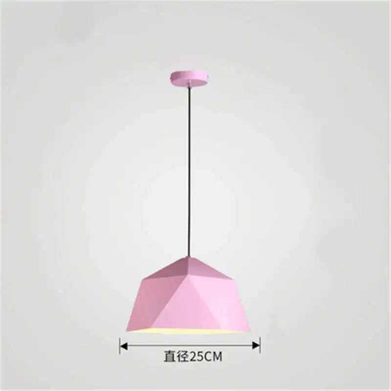 Modern geometric iron diamond pendant lights for living room