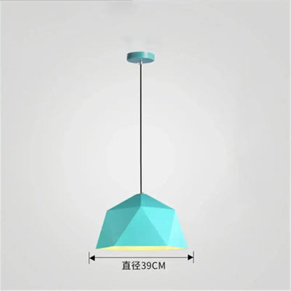 Modern geometric iron diamond pendant lights for living room