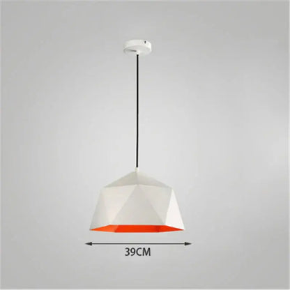 Modern geometric iron diamond pendant lights for living room