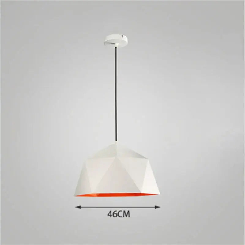 Modern geometric iron diamond pendant lights for living room