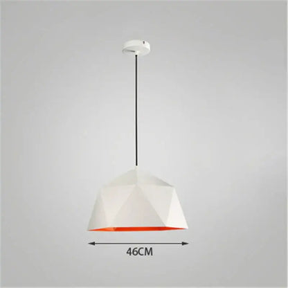 Modern geometric iron diamond pendant lights for living room