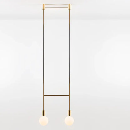 Modern geometric iron pendant light brass & black dining room 3 bulb