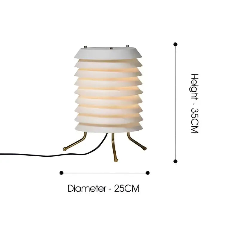Modern geometric iron table lamp white & gray living room light