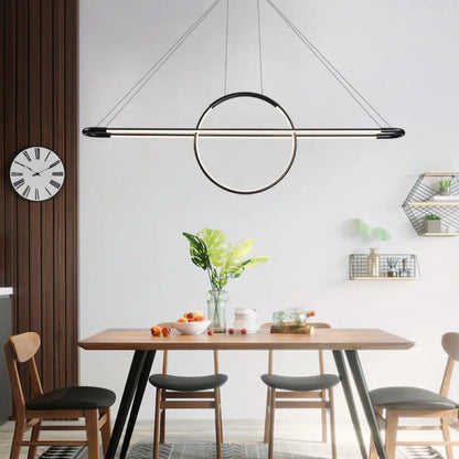 DecorBites™ Modern Geometric Island Pendant Light Fixture with LED, Metal Ceiling Dining Room Artistic Lighting