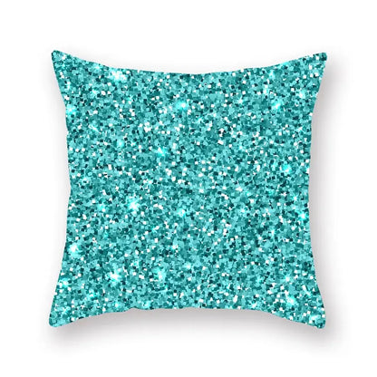 Modern geometric leaf flower pillowcase teal & blue living room decor