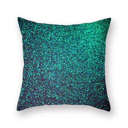 Modern geometric leaf flower pillowcase teal & blue living room decor