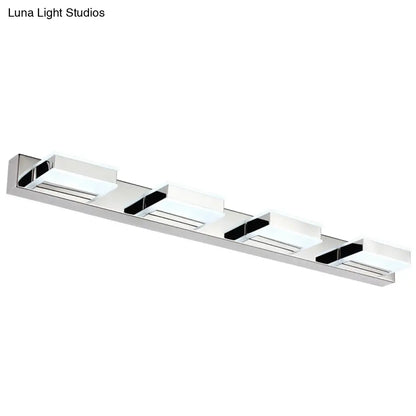 DecorBites™ Modern Geometric LED Vanity Wall Light in Nickel Finish - Contemporary Metal Wall Lighting