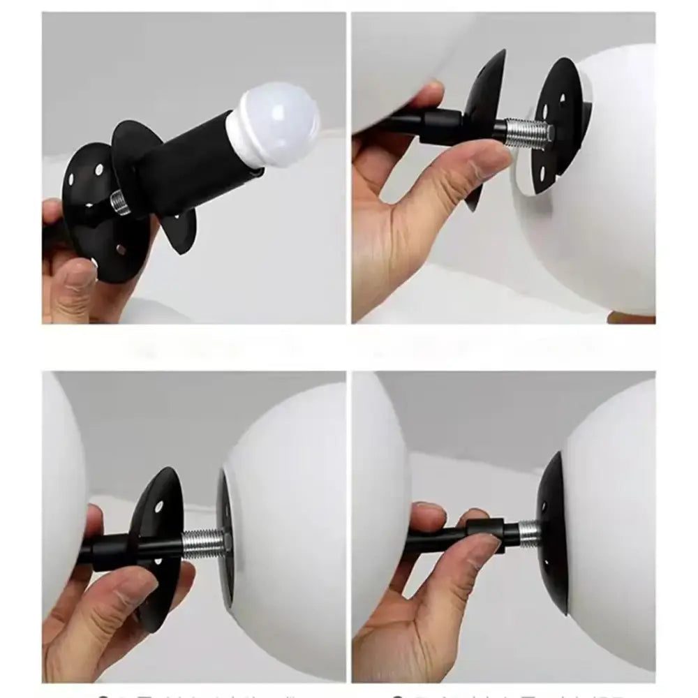 Modern geometric magic bean lighting – smoke & amber dining room globe