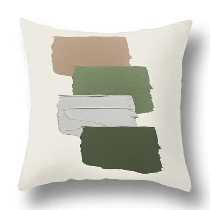 Modern geometric print green plants pillow cover 12 pack living room