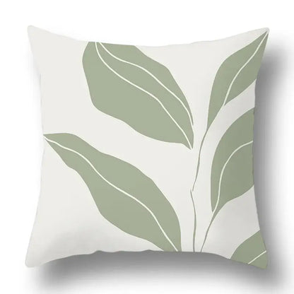 Modern geometric print green plants pillow cover 12 pack living room