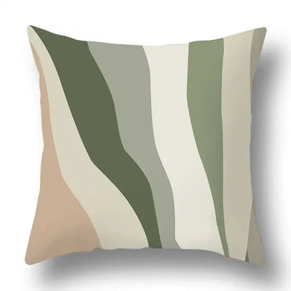 Modern geometric print green plants pillow cover 12 pack living room