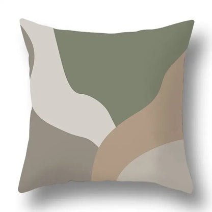 Modern geometric print green plants pillow cover 12 pack living room