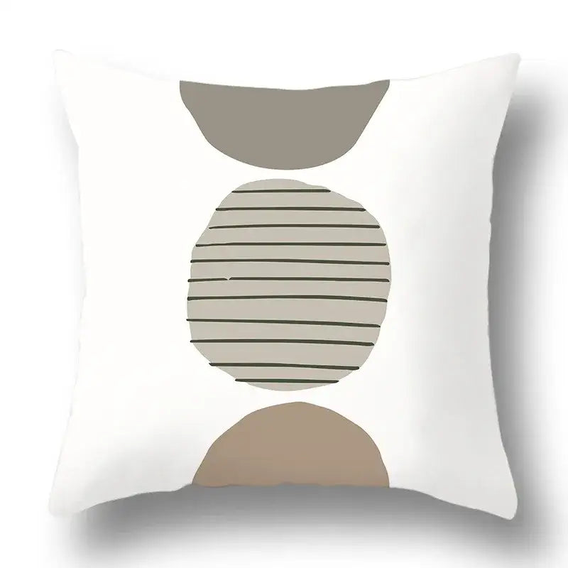Modern geometric print green plants pillow cover 12 pack living room