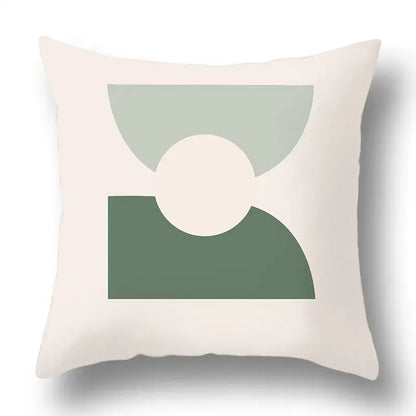 Modern geometric print green plants pillow cover 12 pack living room