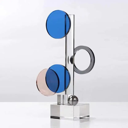 Modern geometric ring acrylic sculpture living room home decor