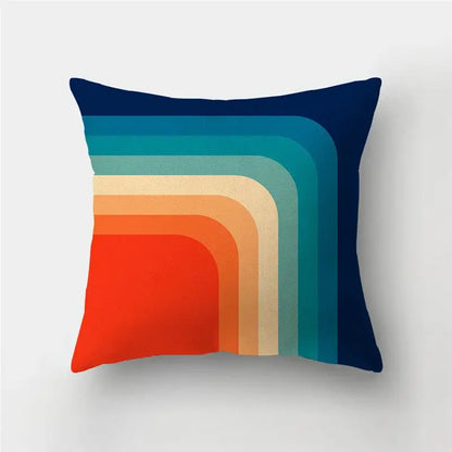 Modern geometric stripe patchwork pillow case set living room decor