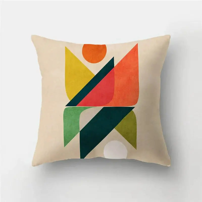 Modern geometric stripe patchwork pillow case set living room decor