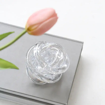 Modern geometric transparent glass coil wound ball living room decor