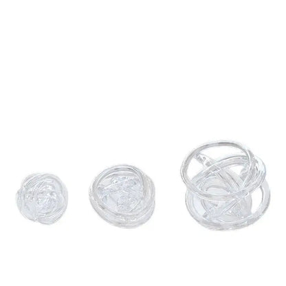 Modern geometric transparent glass coil wound ball living room decor