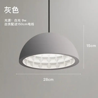 Modern geometric white creamy gypsum pendant lights bedroom decor