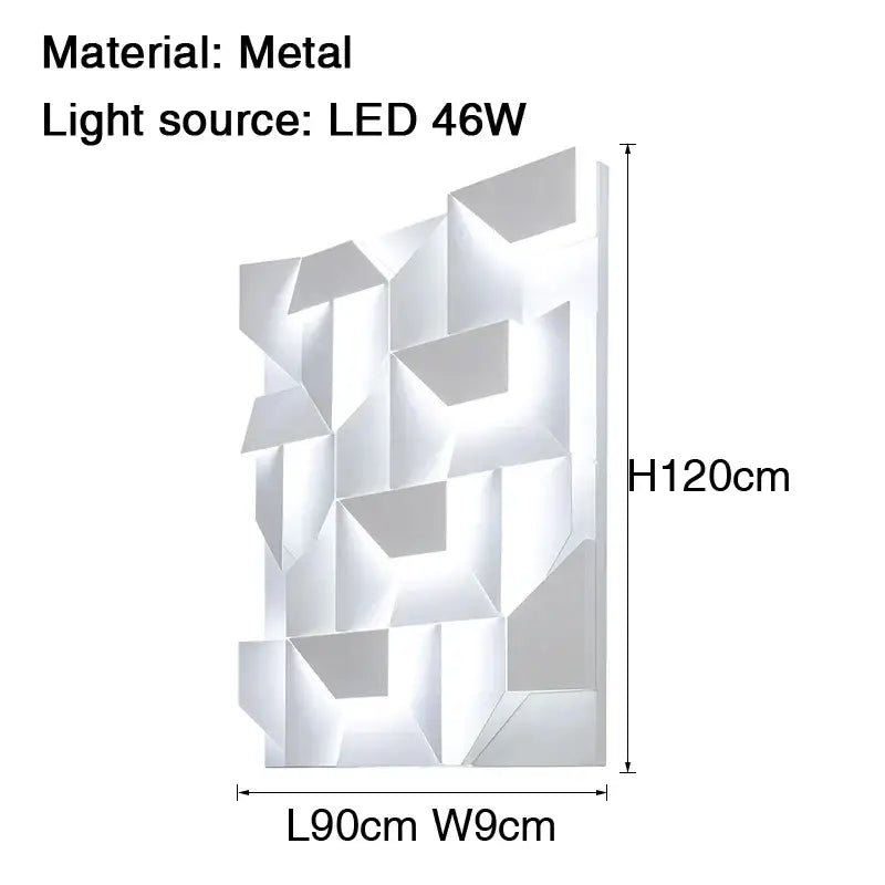 Modern geometric white grand sconce lamp bedroom wall light