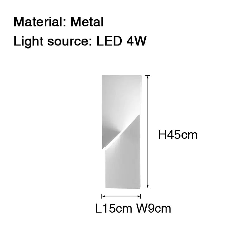 Modern geometric white grand sconce lamp bedroom wall light