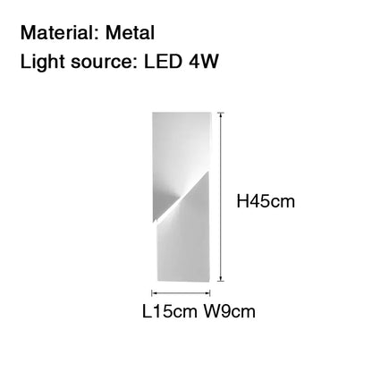 Modern geometric white grand sconce lamp bedroom wall light