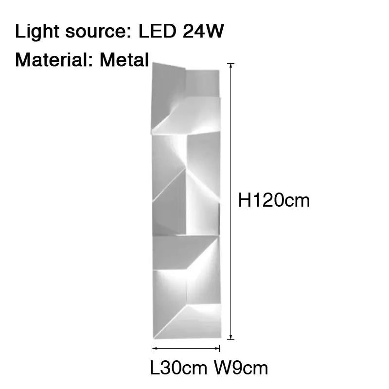 Modern geometric white grand sconce lamp bedroom wall light