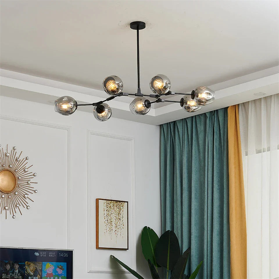 DecorBites™ Modern Glass Ball LED Chandelier - Home Decor