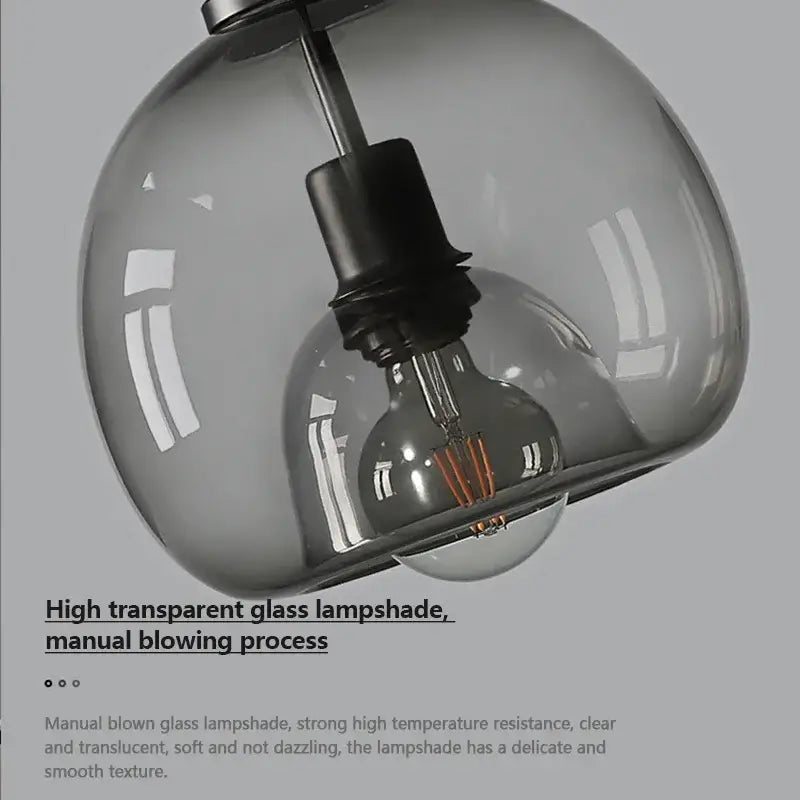 Modern glass ball led pendant lights for dining room