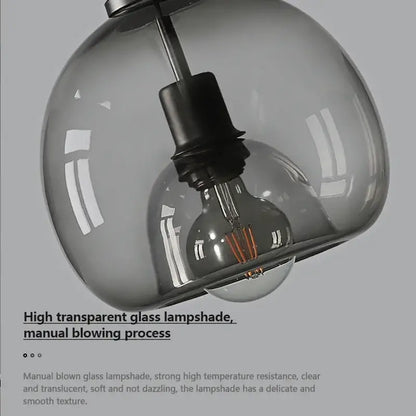 Modern glass ball led pendant lights for dining room