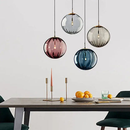 Modern glass ball lustre pendant lights – kitchen cluster fixture
