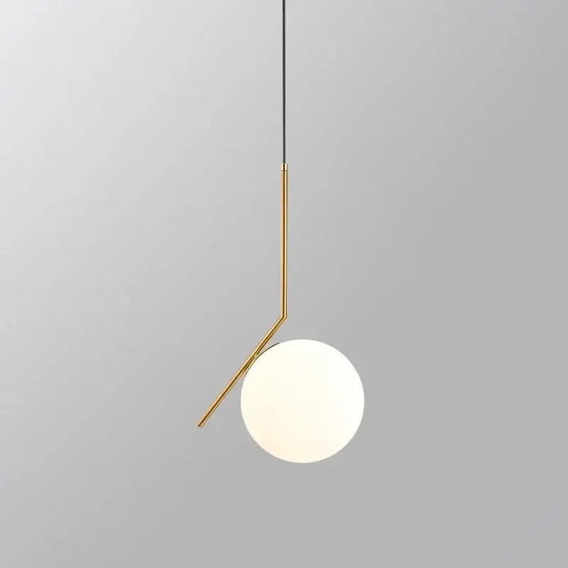 Modern glass ball pendant light for dining room gold black & silver