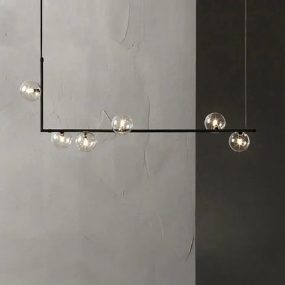 Modern glass black chandelier gold pendant light dining room
