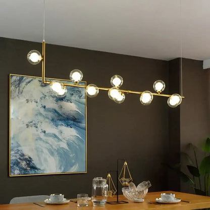 Modern glass black chandelier gold pendant light dining room