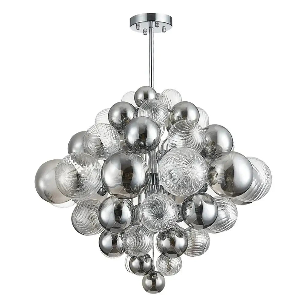 Modern glass bubble ceiling chandelier living room clear and frosted