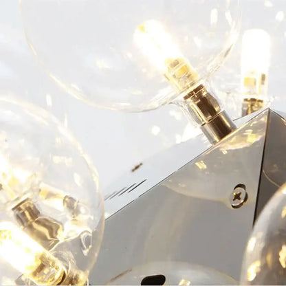 Modern glass bubble led hanging lamp for living room