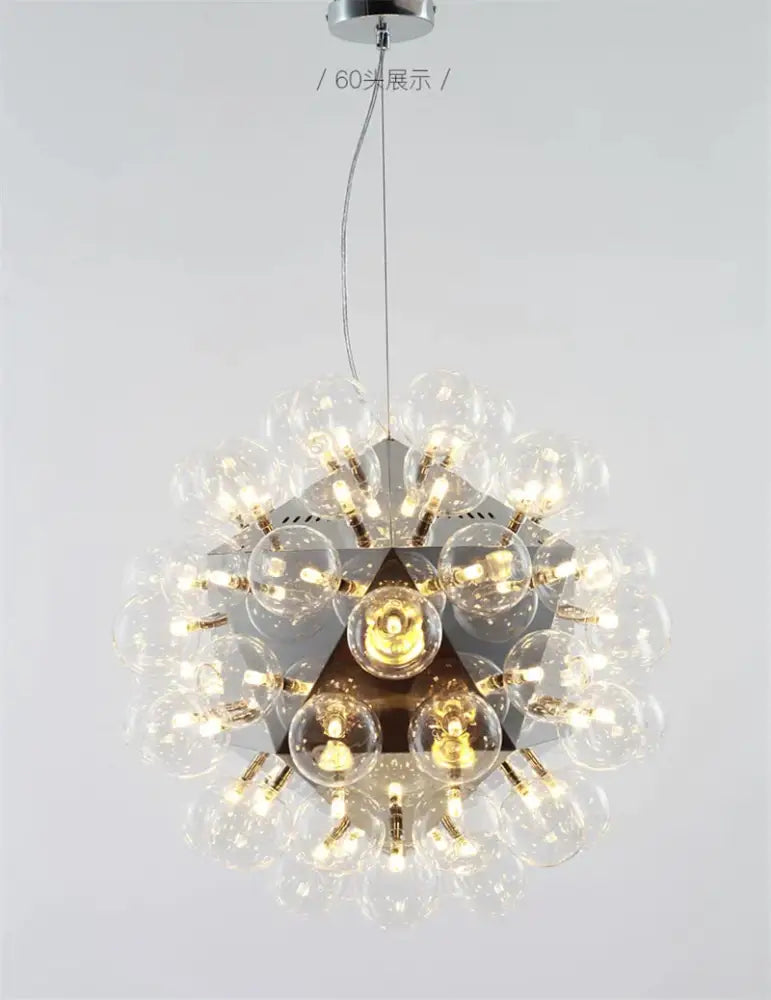 Modern glass bubble led hanging lamp for living room
