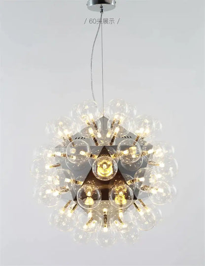 Modern glass bubble led hanging lamp for living room