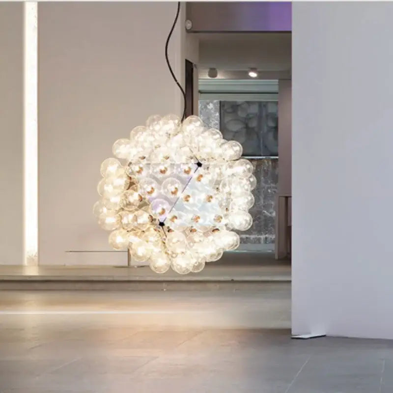 Modern glass bubble led hanging lamp for living room
